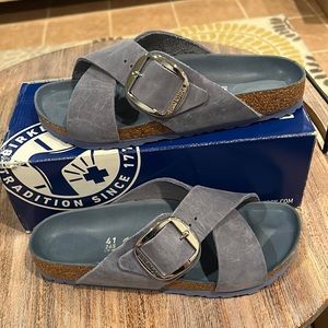Birkenstock Siena big buckle dusty blue asst jg